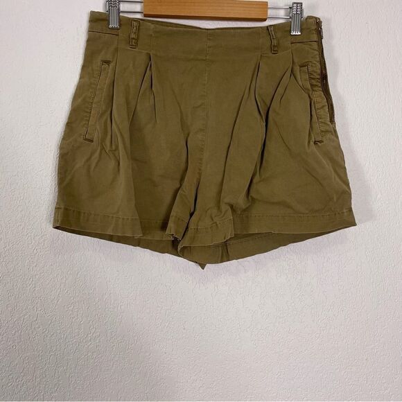 By Anthropologie Khaki High Waisted Shorts - Picture 1 of 5